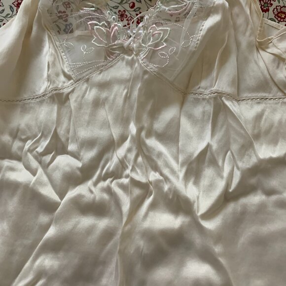 Silk White Long Cami - Picture 1 of 1